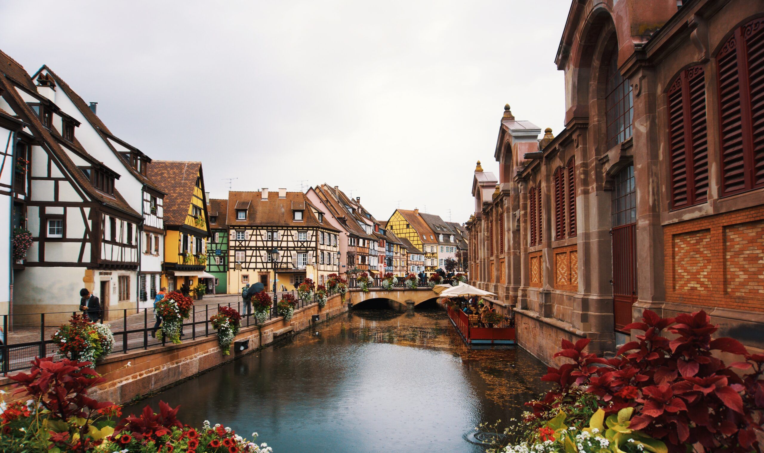 francia colmar pueblo canal casas vista – copia